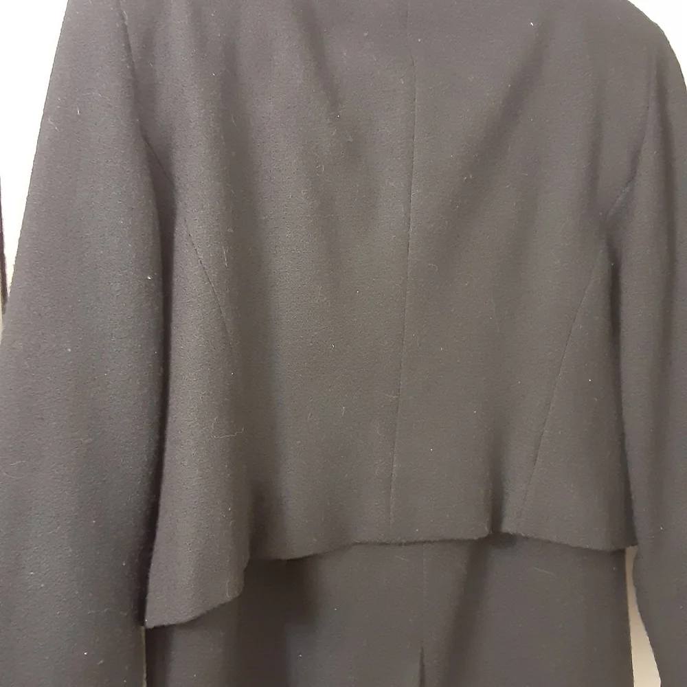 Dior Elegant Black Double-Breasted Pea Coat